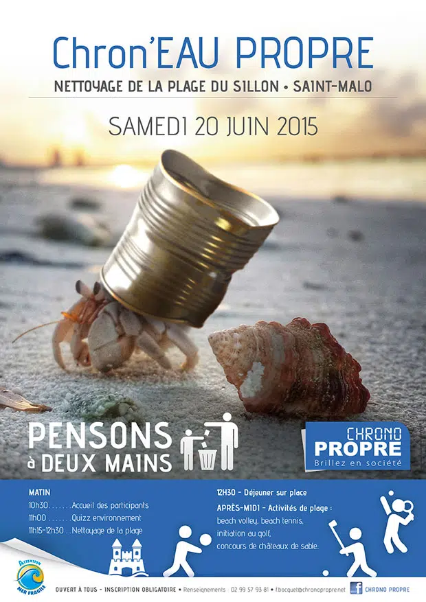 nettoyage de la plage de Saint-Malo - 2015