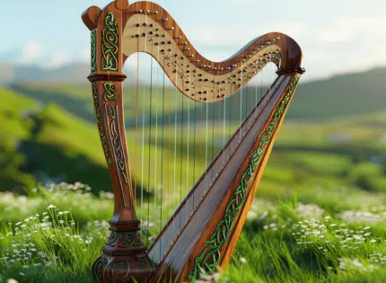 Harpe celtique irlandaise : origines, symboles et traditions musicales