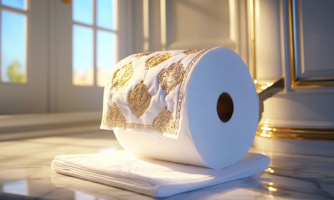 Papier toilette en or 24 carats : luxe ultime pour votre salle de bain