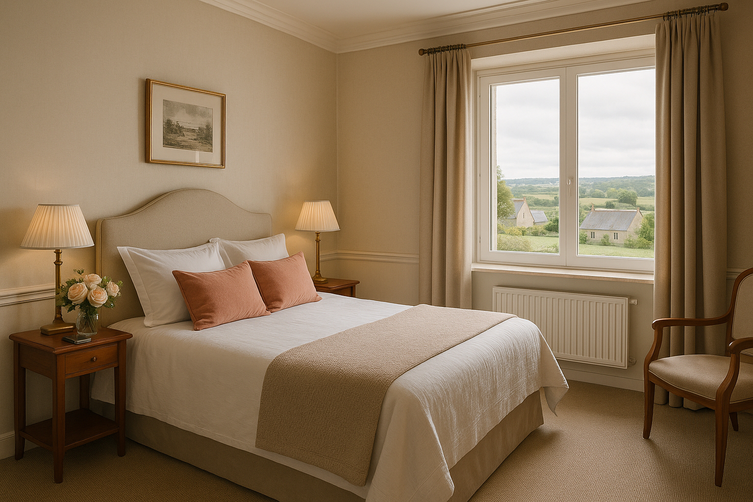 Chambre chaleureuse dans une résidence en Bretagne