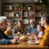 Famille multigenerational partageant un repas convivial