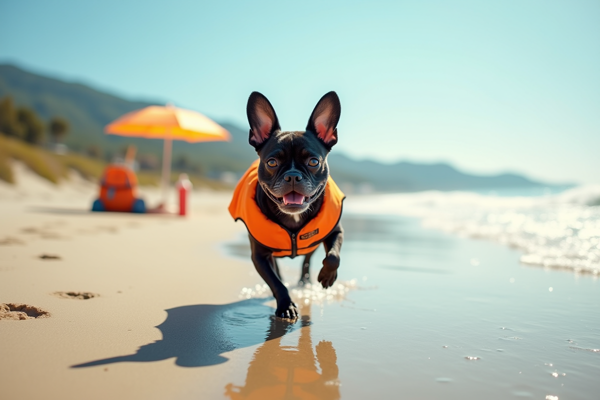 chien plage