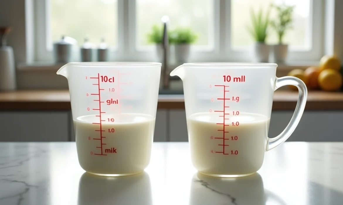 Quelle est la différence entre 10 cl de lait et 10 ml ?